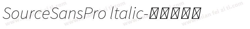 SourceSansPro ltalic字体转换